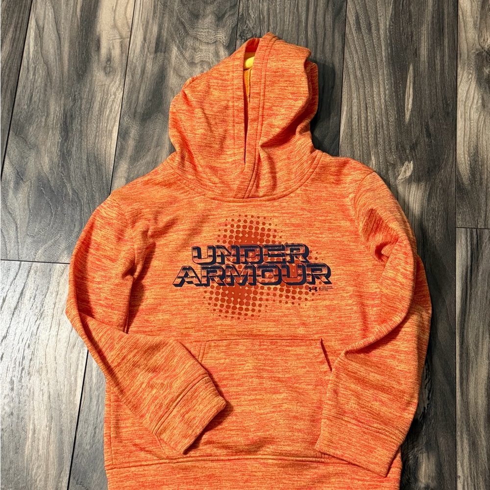 Under Armour Boy's Orange Heather Hoodie Sweatshirt